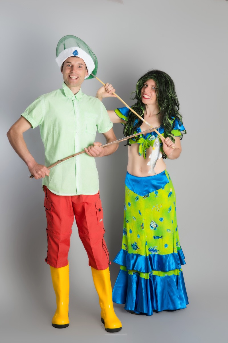 Katja und Ronny Oswald in maritimen Kostümen